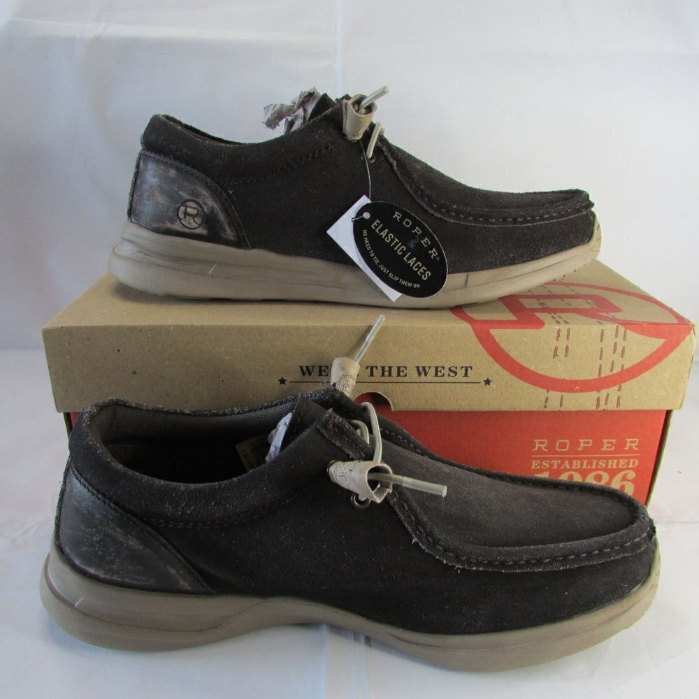 Roper Men's Chillin Low Eyelet Chukka Lace Up Casual Leather Shoe - Brown